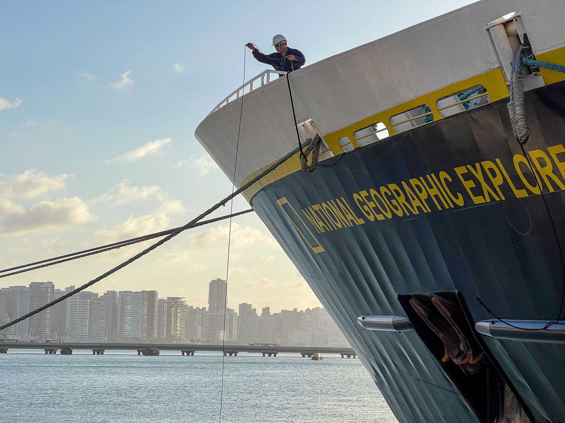 bow of the National Geographic Explorer