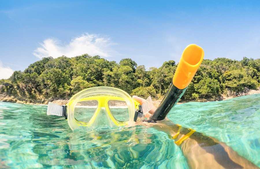 Snorkel Mask in Turquoise water.jpg