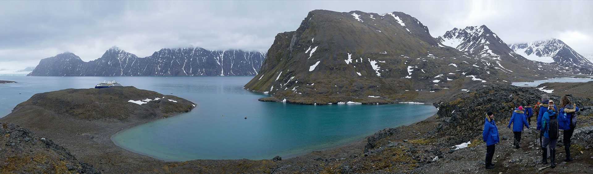 panorama of water and mountains