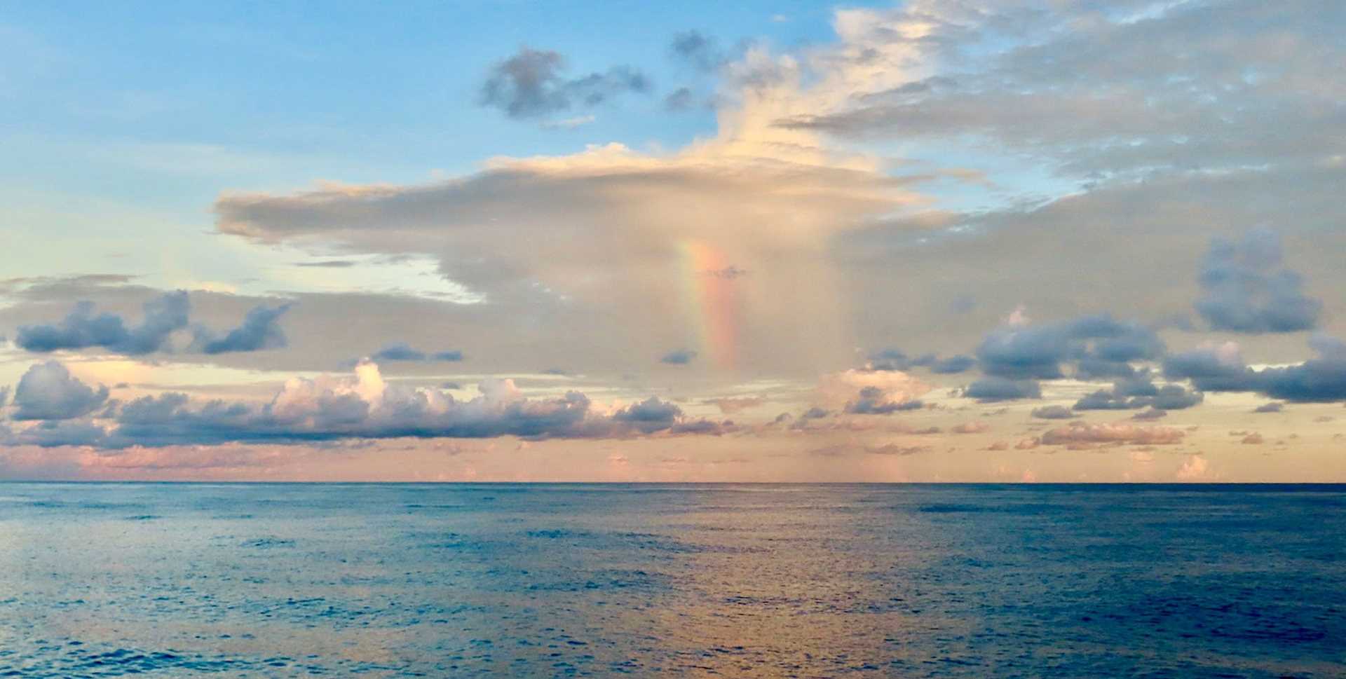 rainbow over the ocean