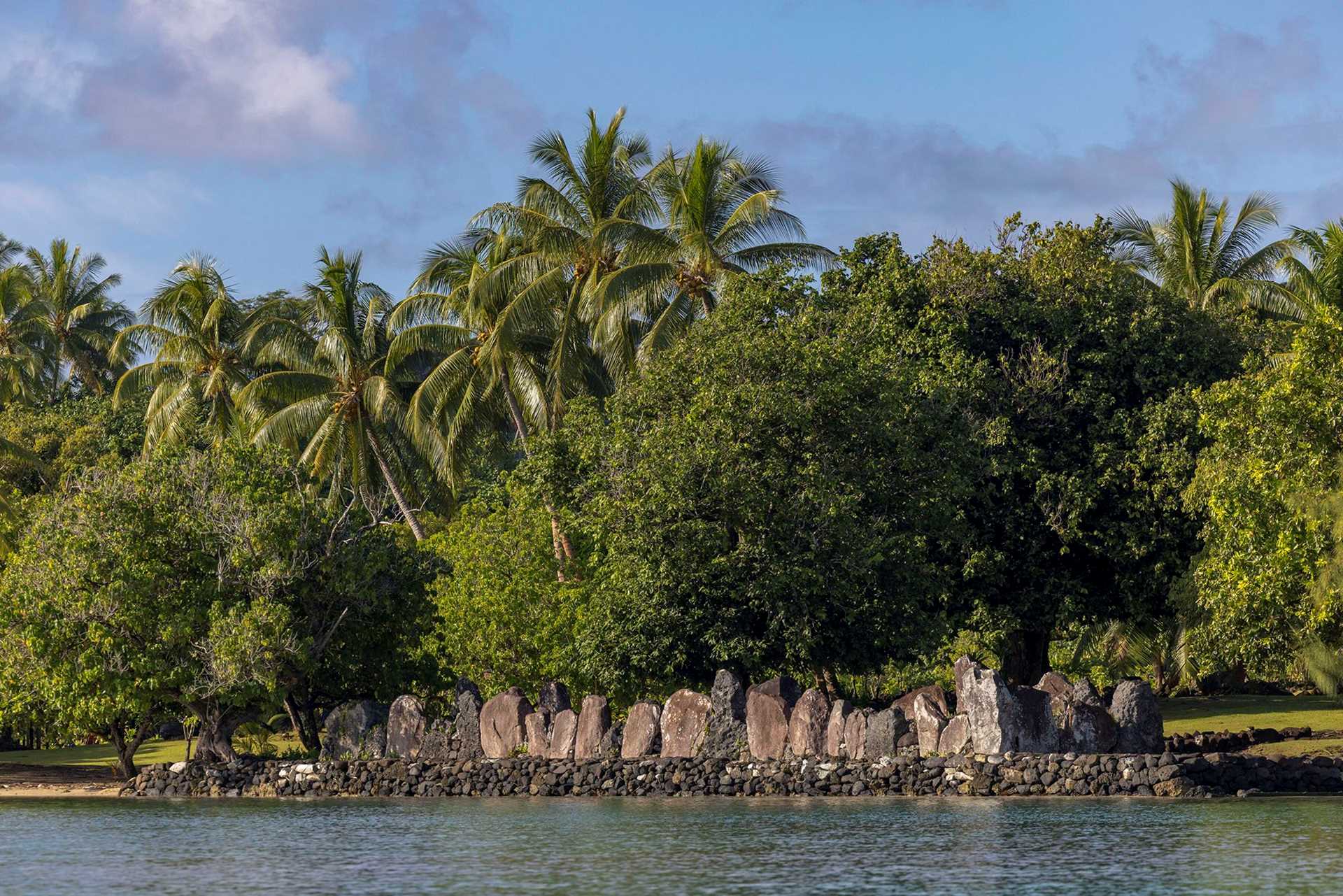 standing stones on a beach