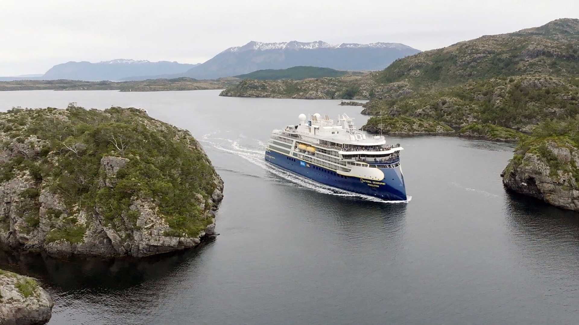 national geographic resolution sails through a fjord